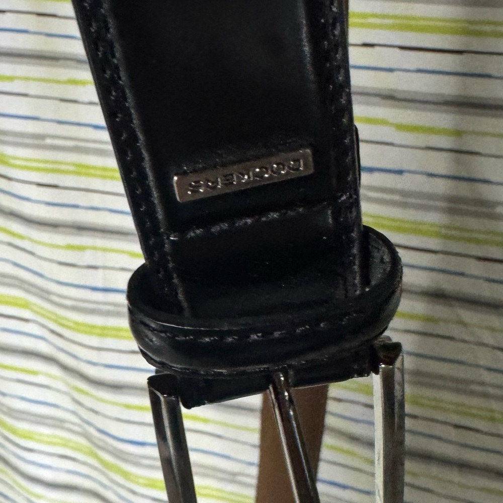 Dockers Black Leather Belt Bag